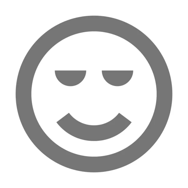 Sorriso Ícone Emoji Sorridente Estilo Esboço — Vetor de Stock