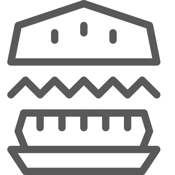 Hamburger Burger Cheeseburger Icon Outline Style — Stock Vector