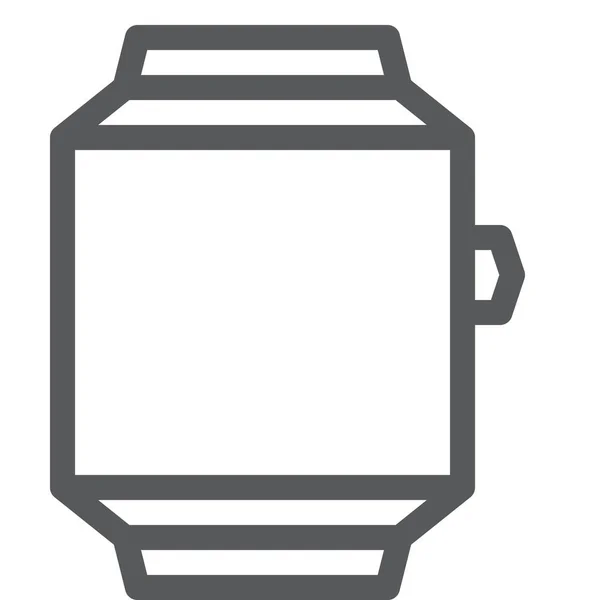 Smartwatch Apple Hodinky Ikona Zařízení Stylu Osnovy — Stockový vektor