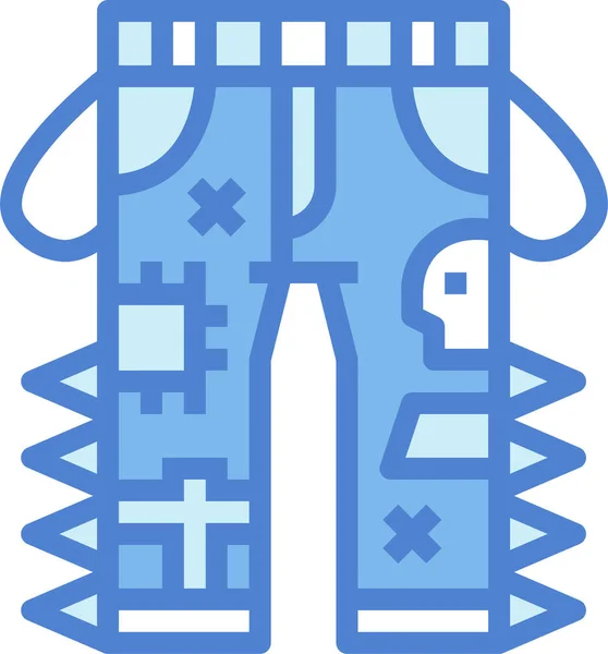 Икона Одежды Джинсы Стиле Заполненной Очертания — стоковый вектор