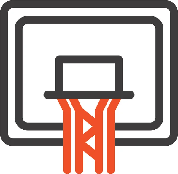Backboard Basket Basketball Icon Outline Style — Stock Vector
