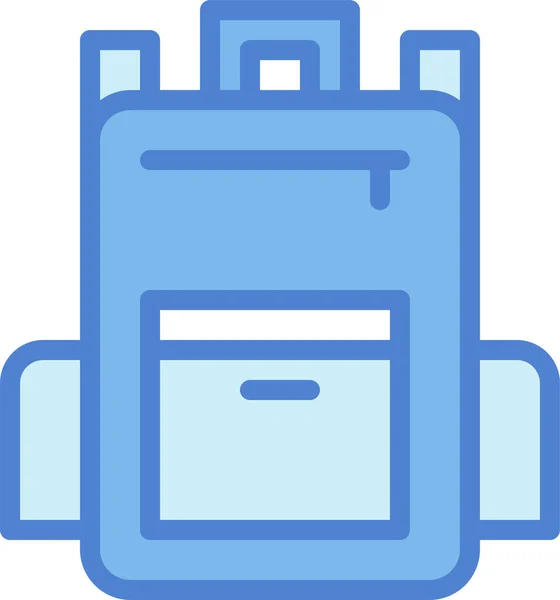 Σακίδιο Τσάντα Εικονίδιο Αποσκευών Στυλ Γεμάτο Περίγραμμα — Διανυσματικό Αρχείο