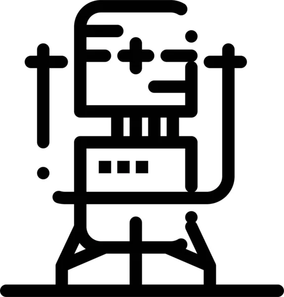 Biochip Bot Futuro Icono Estilo Esquema — Vector de stock