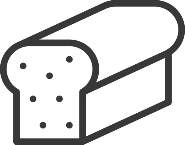 Bäcker Bäckerei Brot Ikone Umriss Stil — Stockvektor