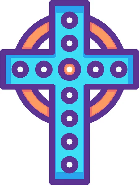 Значок Стельового Хреста Фестивалю Заповненому Стилі — стоковий вектор