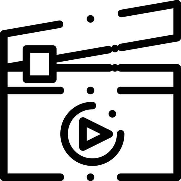 Film Media Film Video Icoon Film Video Categorie — Stockvector