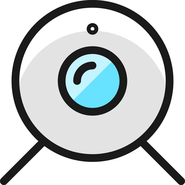 Ikona Vyplněného Obrysu Webové Kamery Stylu Vyplněného Obrysu — Stockový vektor