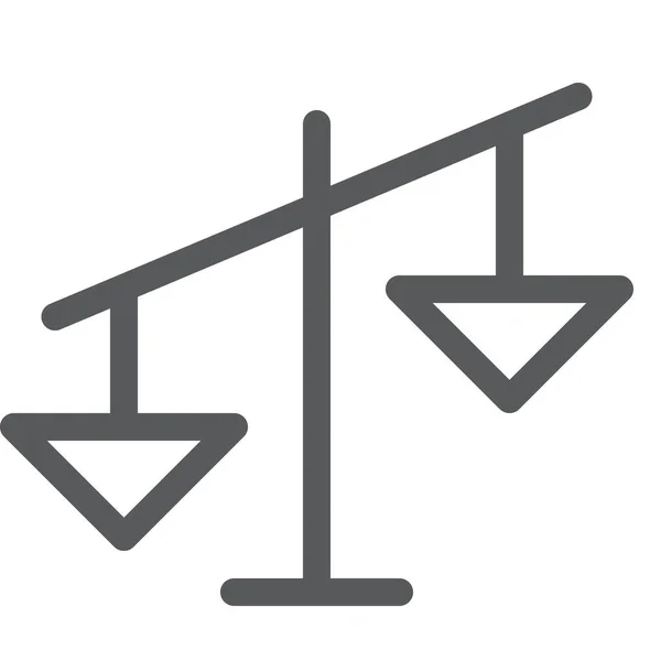 Icono Equilibrio Escala Negocio Estilo Esquema — Vector de stock