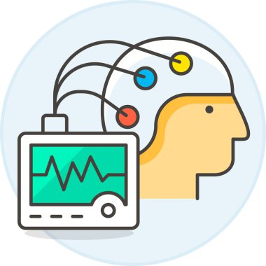 science activity electroencephalogram icon clipart