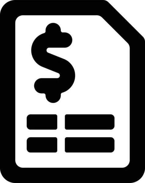 Boekhoudkundige Factuur Facturatie Pictogram Solide Stijl — Stockvector