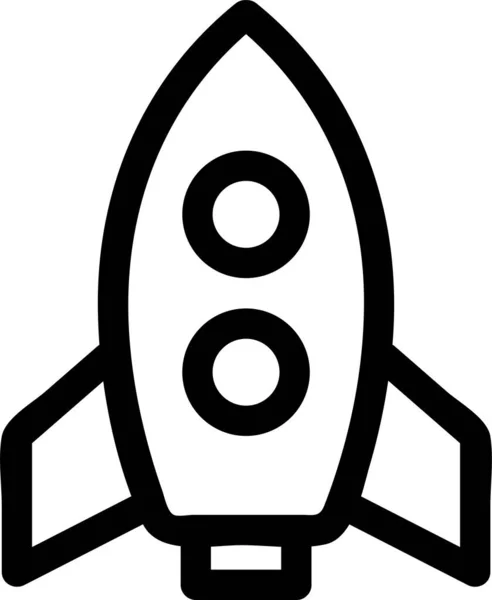 Contour Rocket Science Icon Space Aliens Category — Stock Vector