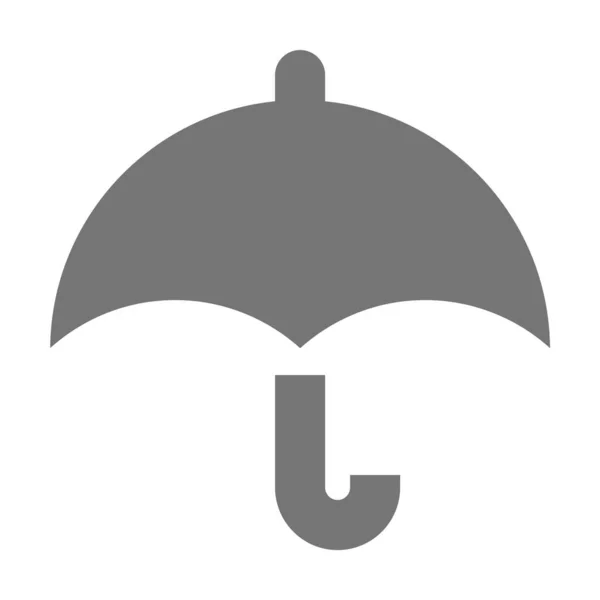 Umbrella Solid Glyph Icon Solid Style — Stock Vector