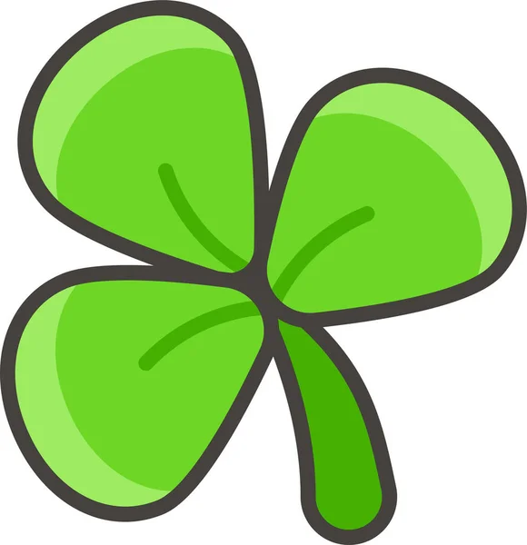 Shamrock Filled Outline Avatar Icon Filled Outline Style — Stockvektor