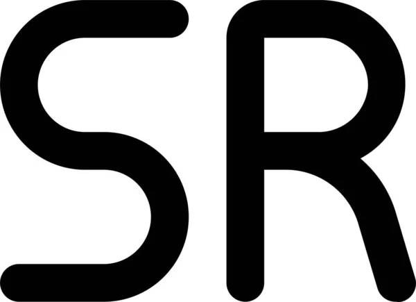 Business Rupie Scr Symbol Umriss Stil — Stockvektor