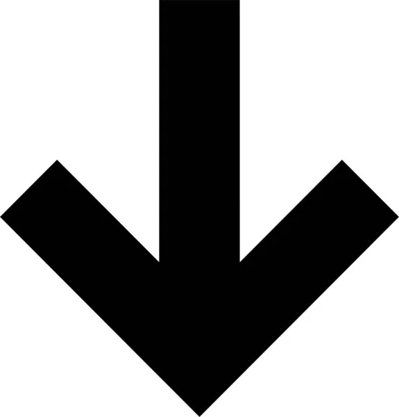 Medium Quadrat Pfeil Symbol Solidem Stil — Stockvektor