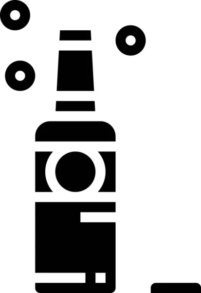 Alcool Bar Bière Icône Dans Style Solide — Image vectorielle