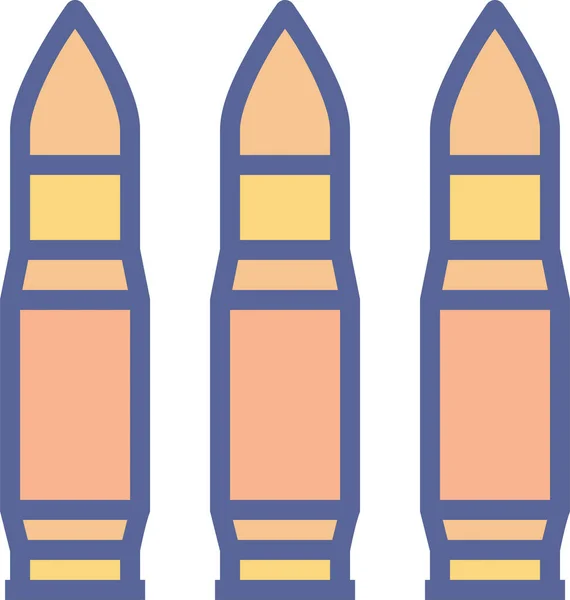 Ikona Pistoletu Amunicyjnego Stylu Wypełnionym — Wektor stockowy