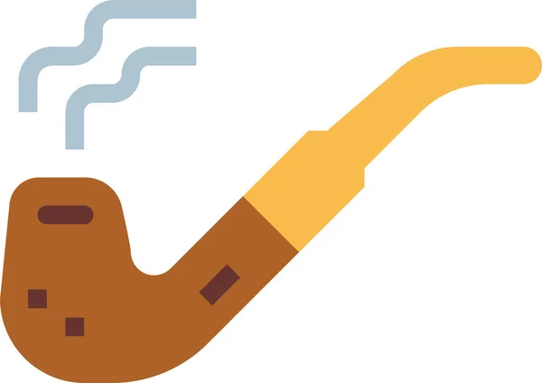 Cigarrillo Pipa Humo Icono — Vector de stock