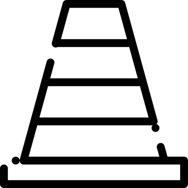 建筑类别中的锥形施工工具图标 — 图库矢量图片