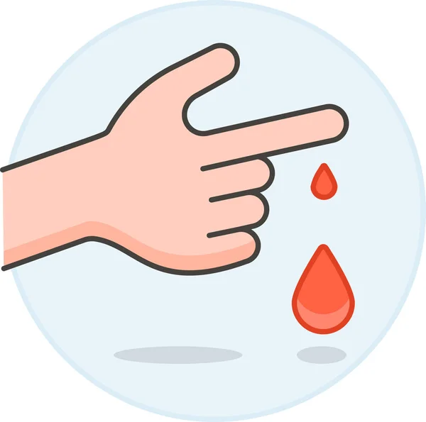 Vérzéses Vérzés Vágás Ikon Kórházakban Egészségügyi Kategóriában — Stock Vector