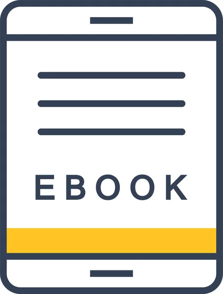 Ebook Ícone Ipad Internet Estilo Esboço — Vetor de Stock