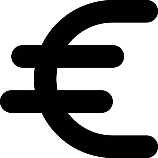 Alışveriş Ekommerce Kategorisinde Para Birimi Eur Euro Simgesi — Stok Vektör