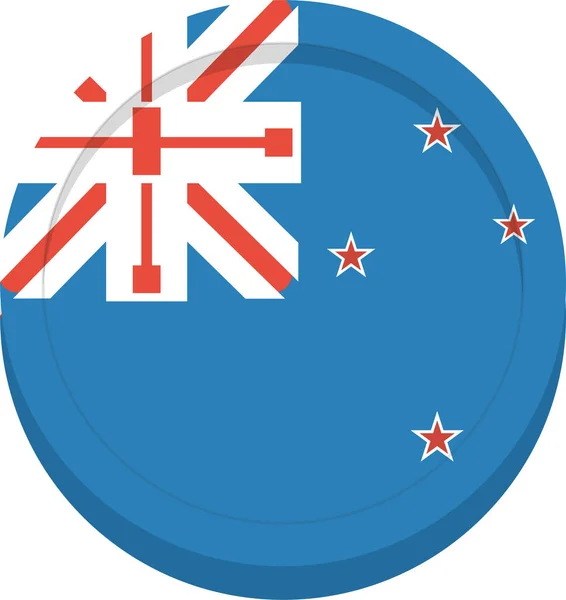 Bandera País Kiwi Icono Estilo Plano — Archivo Imágenes Vectoriales