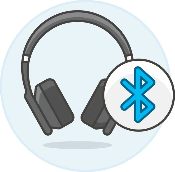 Auriculares Con Icono Audio Categoría Aparatos Electrónicos — Vector de stock