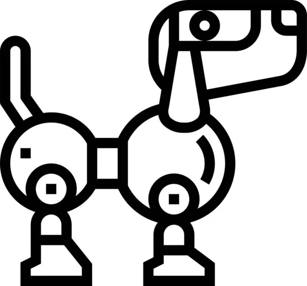 狗电子机器人图标 — 图库矢量图片
