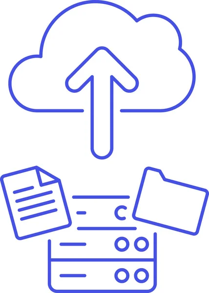 Cloud Computing Icono Internet Categoría Infraestructura — Vector de stock