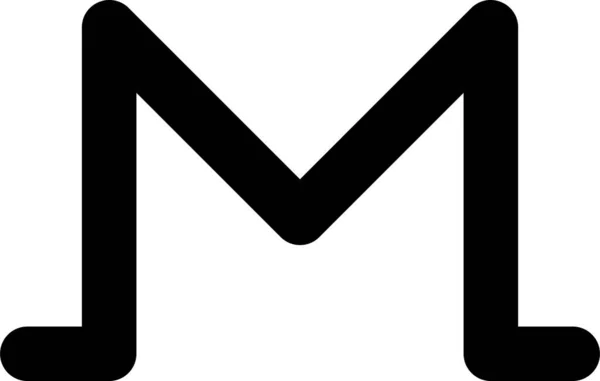 Kryptowährung Monero Blockchain Symbol Umrissen — Stockvektor