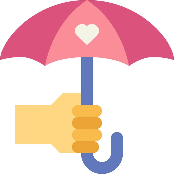 Hand Heart Protection Icon — Stock Vector