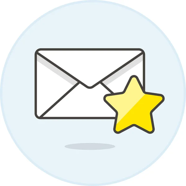 Email Envelope Favorite Icon Infrastructure Category — Stock Vector