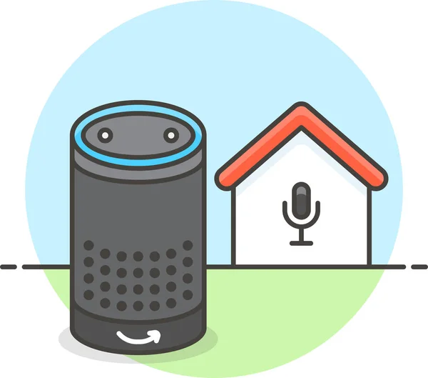 Home Smart Amazon Icono Categoría Dispositivos Móviles App — Vector de stock