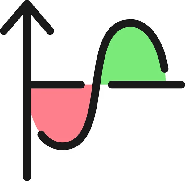 Science Graph Filled Outline Icon Filled Outline Style — Stockvektor