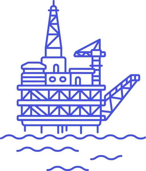 Ölbohrung Fossile Energie Symbol Der Kategorie Ökologie Ökologie — Stockvektor