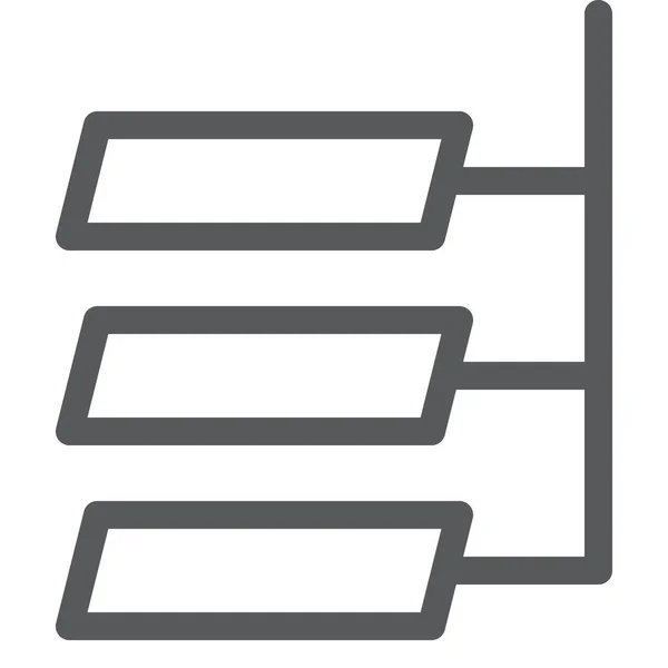 Programmieralgorithmus Diagramm Symbol Umrissstil — Stockvektor