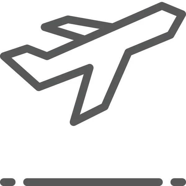 Иконка Вылета Самолета Стиле Outline — стоковый вектор