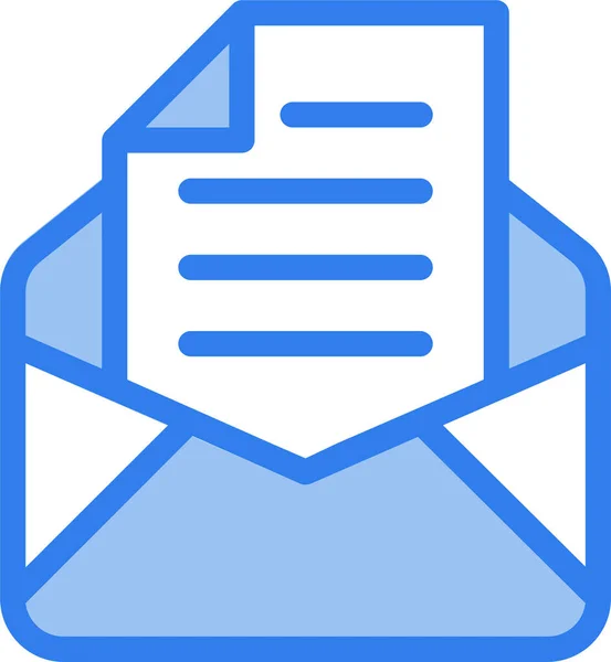 Mail Enveloppe Icône Fichier Dans Style Contour Rempli — Image vectorielle