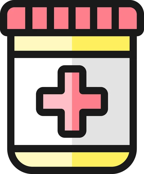 Φάρμακα Κουτί Γεμάτο Περίγραμμα Εικονίδιο Στυλ Γεμάτο Περίγραμμα — Διανυσματικό Αρχείο