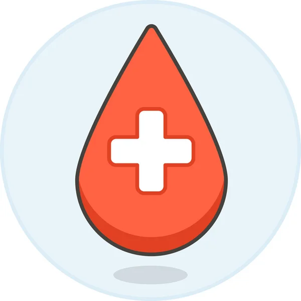 Blood Bloodbank Cross Icon Hospitals Healthcare Category — Stock Vector