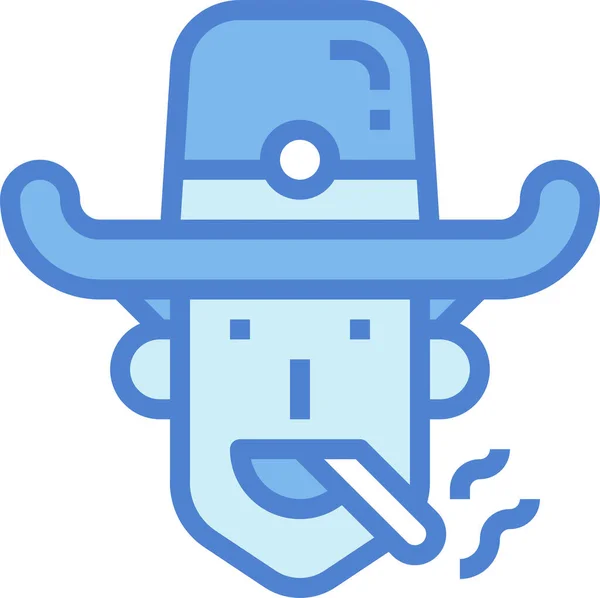 Sheriff Cowboy Hat Icon — Stock Vector