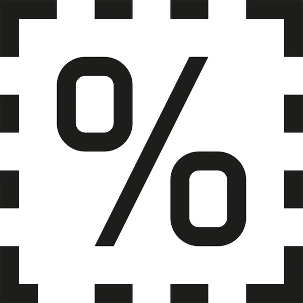 Percentage Rente Teken Pictogram Solide Stijl — Stockvector