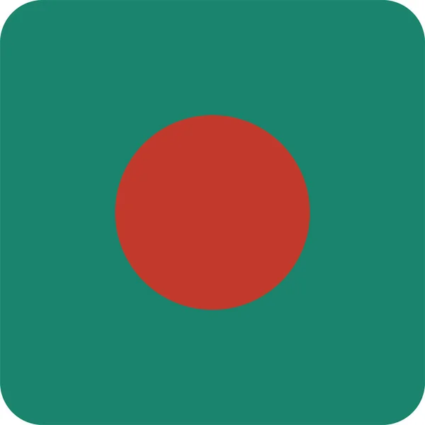 Bangladesh Country Flag Icon Flat Style — Stock Vector