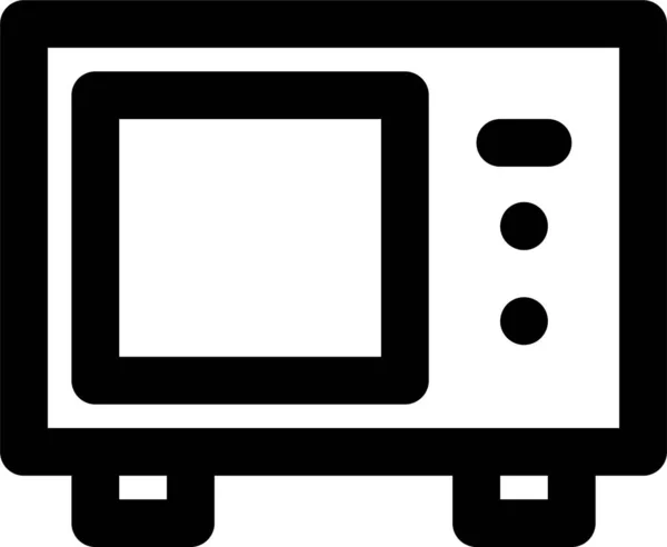 Dispositif Cuisson Icône Électronique Dans Style Contour — Image vectorielle