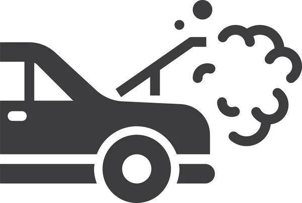 Κατανομή Αυτοκίνητο Θερμότητας Εικονίδιο Στερεό Στυλ — Διανυσματικό Αρχείο