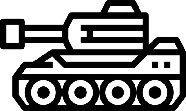 Icono Del Tanque Militar Coche Categoría Guerra Militar — Vector de stock