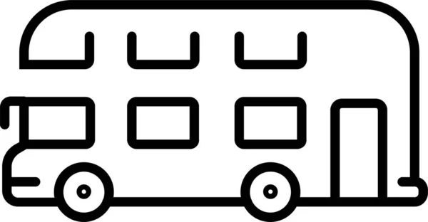 Λεωφορείο Βασίλειο Μεταφορών Εικονίδιο Περίγραμμα Στυλ — Διανυσματικό Αρχείο
