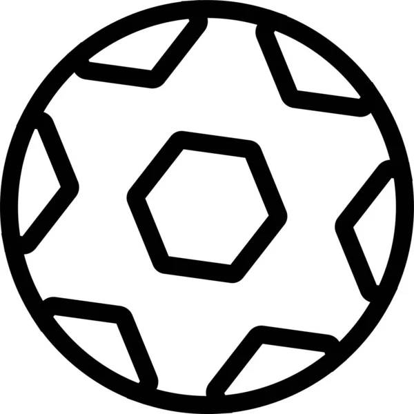 Ikona Piłki Nożnej Konturem Brazylijskim — Wektor stockowy