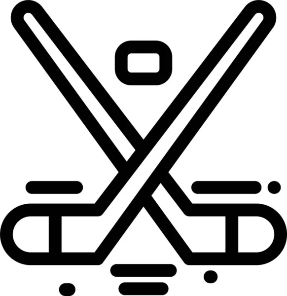 Kanada Hry Hokej Ikona Stylu Osnovy — Stockový vektor